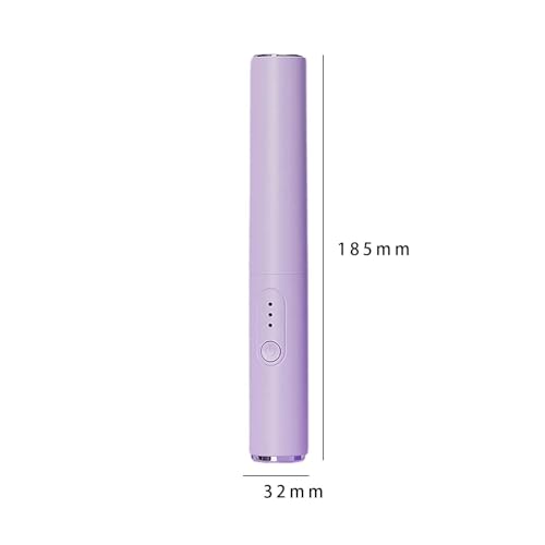 Cepillo alisador para cabello Harayaa con calentamiento rápido y carga USB, color violeta miniatura 4