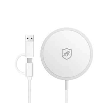 Gshield Carregador Por Indução Wireless Magnético Sem Fio Tipo C 15W, Compatível com MagSafe Carregamento Rápido 1M, Branco