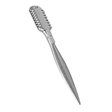 LIFKOME Pettine per Taglio Capelli Professionale in Metallo Doppia Punta per Sfoltire e Rifinire le Punte Portatile con Custodia per Parrucchieri e Uso Personale