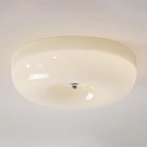 Plafonnier encastré LED en verre dépoli rond 40 cm au design minimaliste pour sublimer votre entrée