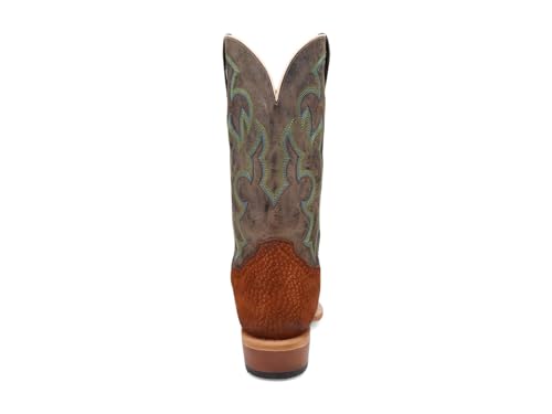 Image of Dan Post Boots Mens Cappy Carpincho Embroidered Pull On Square Toe Dress Boots Mid Calf - Brown