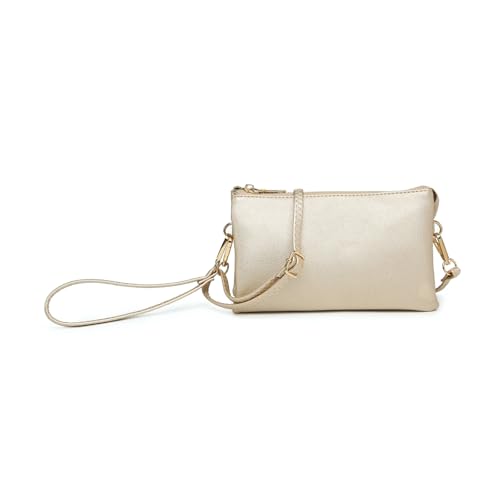 Image of JEN & CO. Riley Crossbody Bags for Women Vegan Leather Wristlet Clutch Wallet Purses Handbags with 2 Straps