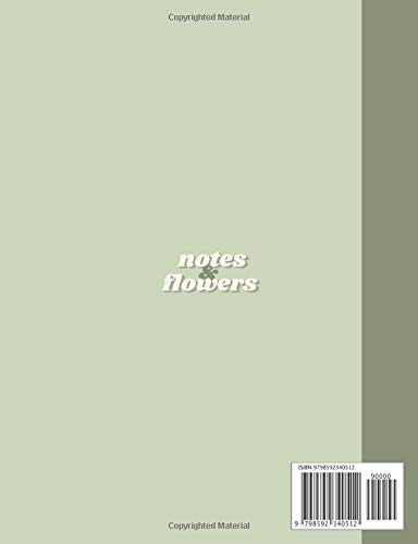 Notebook: Notes and Flowers - Green, Purple and Pink Lined Notebook - Image 2