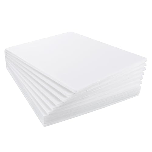 ASelected 10 Pack 255 X 200Mm Foam Board 5Mm Thick Polystyrene Foam Sheet for Model Making Mounting Photos Presentations Arts and Crafts Projects (White)