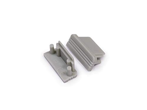 Preisvergleich Produktbild Endkappen-Set für LED Aluminium Profile EBRO - grau