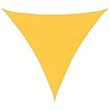 Tidyard Sonnensegel Gelb 2x2x2 m 100% Polyester Oxford, Sonnensegel UV-Blockierung Polyester Sonnendach for Große Terrassen Außengastronomie Sitzgruppe Eventbereich Gartenhaus42002287