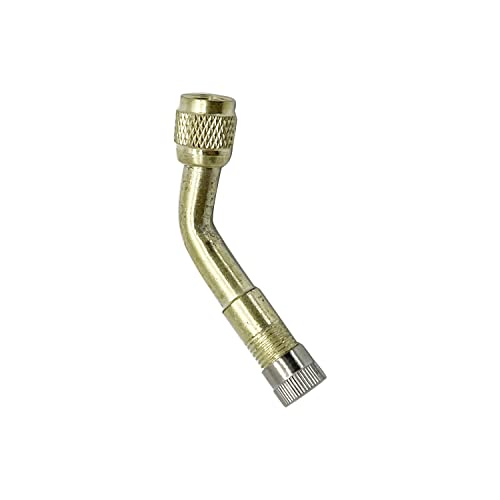 Image of 2PC Universal 135 Degree Tire Valve Extension Adapter Brass Air Tyre Extension