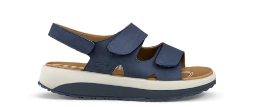 Sandale Panama Blue JOYA en cuir nubuck bleu avec semelle ergonomique Senso