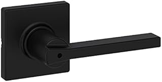 Kwikset Casey Privacy Door Lever for Bedroom/Bathroom Door in Matte Black
