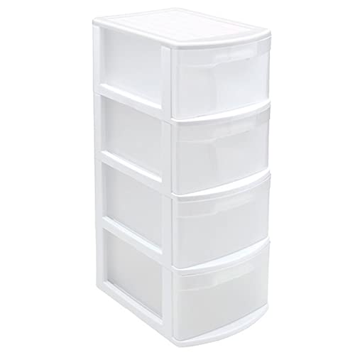 Acan Cajonera támesis 4 cajones de plástico Blanco 78 x 39 x 28.5 cm