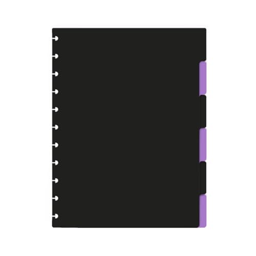Divisórias Iscool P/Caderno De Disco G Spot Colors Preto e Lilás