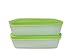 Produktbild TUPPERWARE Gefrier-Behälter 1,0 L grün-weiß flach (2) Eis-Kristall Eiskristall