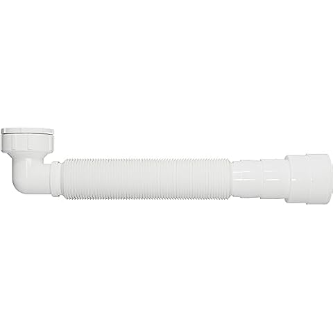 EasyDrain P-trap with a 90 Degrees Terminal - Expandable & Flexible P-Trap For Bathtubs, Kitchen, and Bathroom Sinks - Space-Saving Solution for Limited Clearance - Effortless Sink Drain Pipe setup. Cover