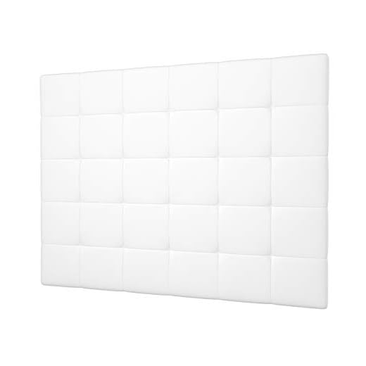 LA WEB DEL COLCHON - Cabecero tapizado Celio para Cama de 180 (190 x 120 cms) Blanco