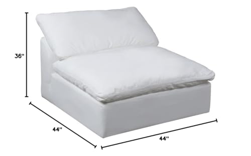 Sillón Plegable Tela Blanco miniatura 2