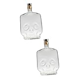 Bouteilles de whisky vides en verre : non seulement pour votre bar à la maison, stockez également du café glacé, des essences et des arômes, et plus , une carafe à whisky décorative.