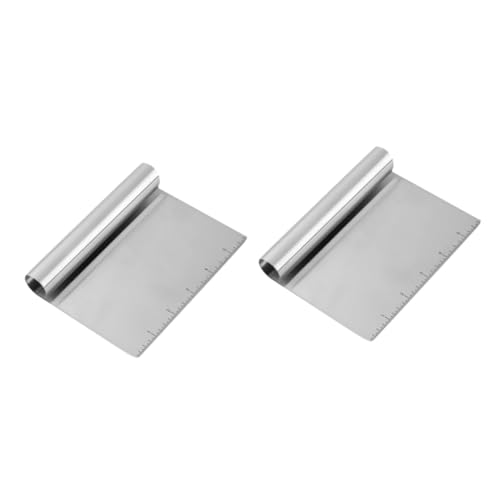 TOYANDONA Raspador Cortador de Masa de Acero Inoxidable con Escala para Porciones Precisas de Apto para Repostería y Pizza Herramienta Segura y Duradera para Cocina