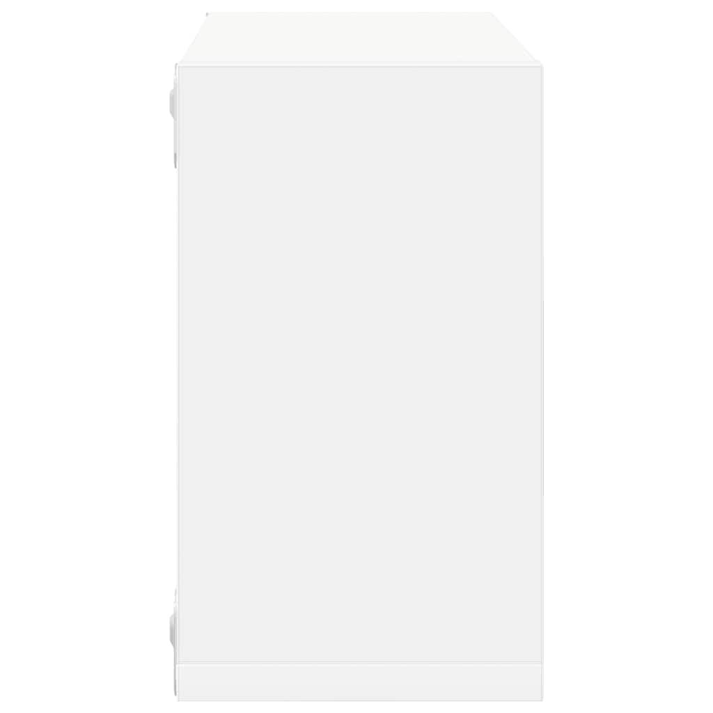 vidaXL 2X Etagères Cube Murales Etagères Suspendues Etagères Flottantes Salon Chambre Salle de Séjour Maison Intérieur Blanc 26x15x26 cm