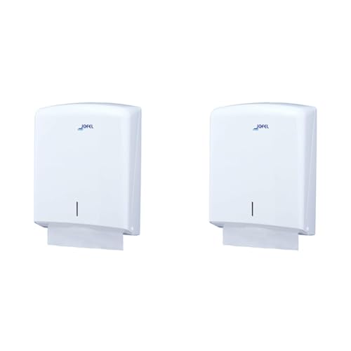 Jofel AH33000 Pliage en Z Distributeur de Serviette en Papier Blanc (Lot de 2)