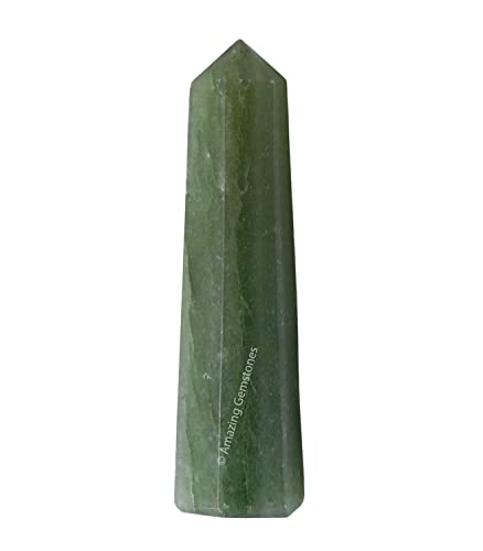 Image of Amazing Gemstone Light Green Aventurine Crystal Towers ~ Natural Healing Crystal Point Obelisk for Reiki Healing and Crystal Grid (2 inch to 3 inch INCH)
