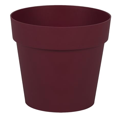 EDA - Blumentopf, rund, Toskana, Ø 15 cm, Volumen 1,6 l, Ø 15,3 x H 13,7 cm, Burgunderrot