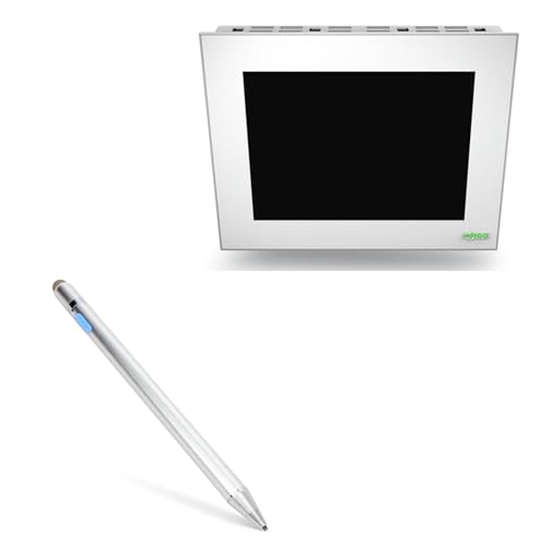 BoxWave Stylus Pen Compatible with WAGO HMI with Integrated PLCs Control Panel (10.4 in) - AccuPoint Active Stylus, Electronic Stylus with Ultra Fine Tip - Metallic Silver