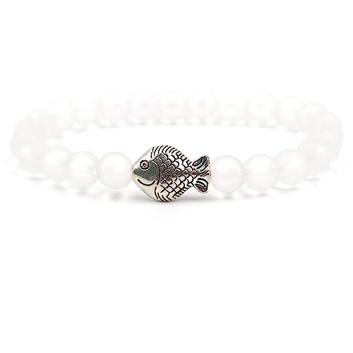 Bracelets en pierre naturelle perle 8 mm élastique 19 cm pour homme et femme