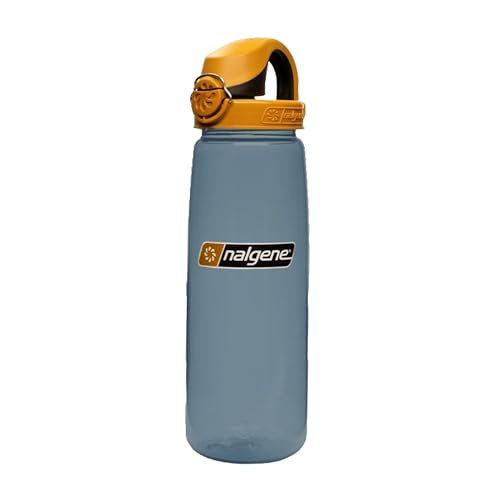 Image of Nalgene 24 oz On The Fly Lock-Top Water Bottle, Rhino w /Brown and Black