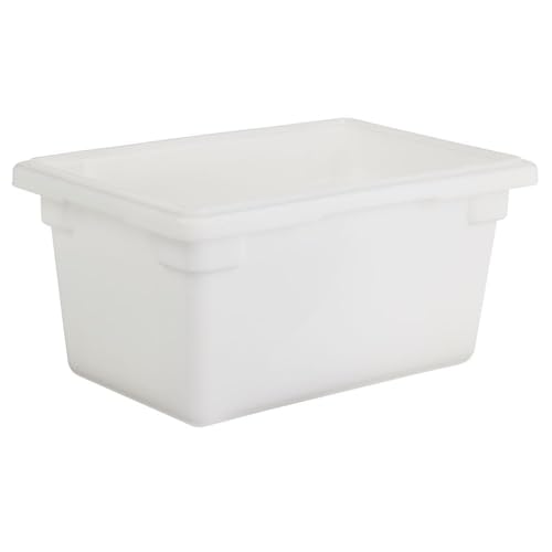 Kratos Value Series 4 Gallon White Plastic Food Storage Box - 18" L x 12" W x 9" H
