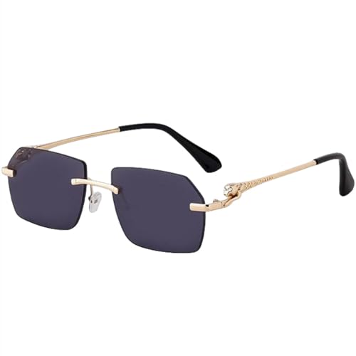 Lunettes de soleil sans monture vintage LVTFCO G01 rétro pour look tendance