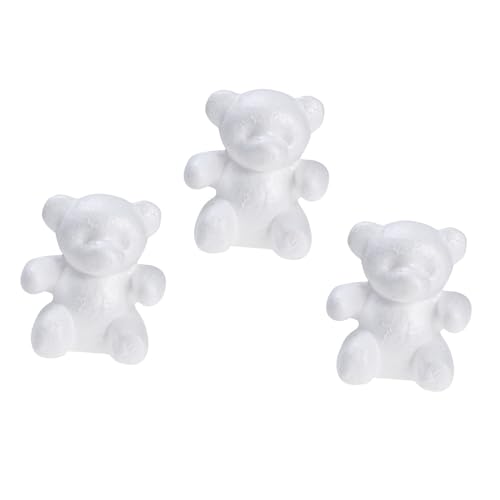 VILLFUL 3 Piezas 1 Modelo De Oso De Espuma Animales De Espuma De Adornos De Fiesta Flor Bloque De Espuma Artesanal Molde De Torta Mesa Cono 3d Navidad Bola De Plastico