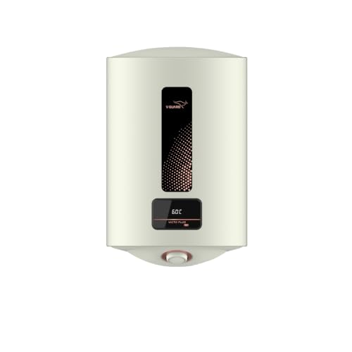 V-Guard Victo Plus DG Geyser 25 Litre Water Heater with Shock Prevention Module & Digital Display | High Energy Efficiency | Vitreous Enamel Coating |