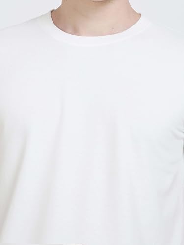 Image of Men's Plain Cotton Crew Neck T-Shirt Regular Fit Short Sleeve Tee
