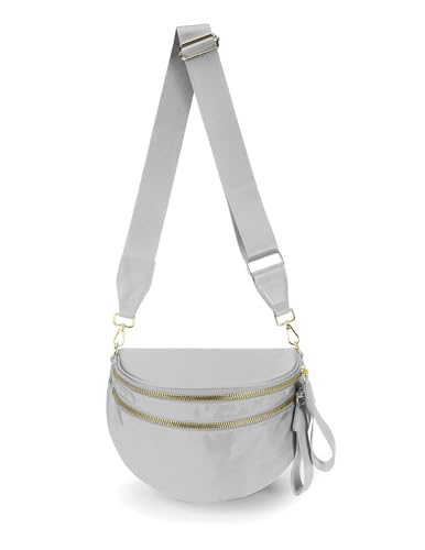 Image of FEIBOON Spacious Nylon Crossbody Bag Bum Bag Handbags Wallets Purses Trendy Shoulder Bag for Women