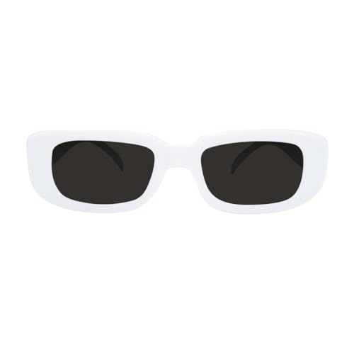 P'TIT CLOWN - 10889 - Lunettes Michel - Rectangles - Accessoire Déguisement Carnaval, Cosplay, Halloween, Fête Costumée, Rétro - Plastique - Blanc
