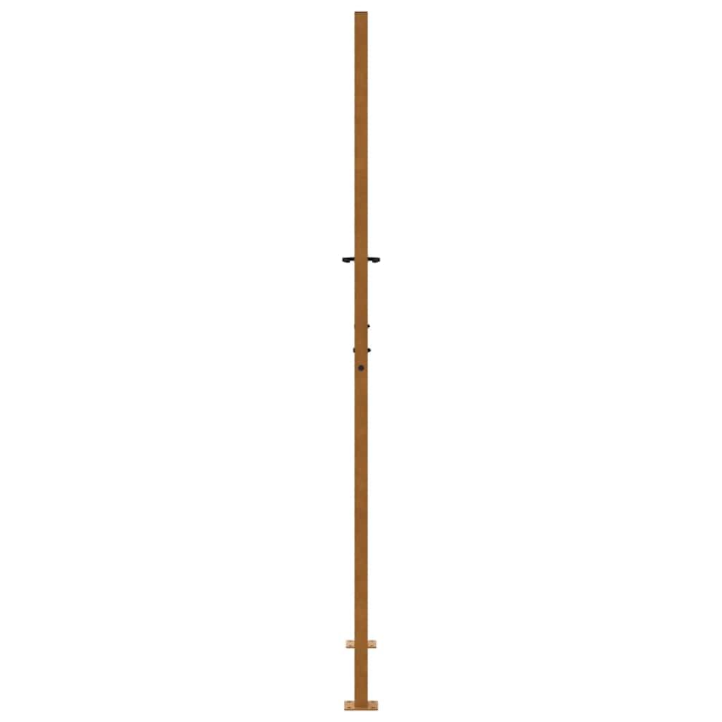 Generico Cancello da Giardino 105x205 cm in Acciaio corten con Design a Croce,Marrone,28.2kg,4101008