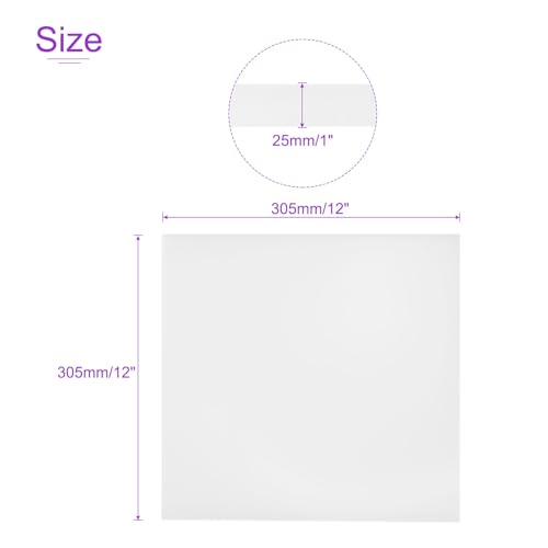 Image of DMiotech 12 x 12 x 1 Inch Plastic UHMW Sheets, Ultra High Molecular Weight Polyethylene, Opaque White Polyethylene Board for Automotive, Chemical, Manufacturing, DIY Home Kitchen