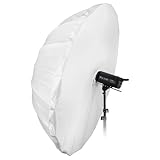 Fotodiox Pro 72in Parabolic Shoot-Through Umbrella Kit with Diffusion Cover - 16-Rib Translucent Photographic Umbrella