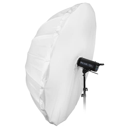 Fotodiox Pro 72in Parabolic Shoot-Through Umbrella Kit with Diffusion Cover - 16-Rib Translucent Photographic Umbrella