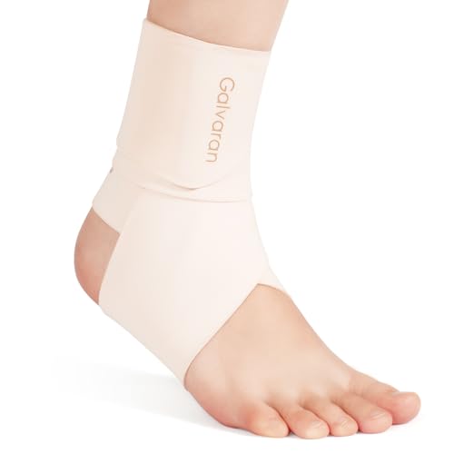 Galvaran Ankle Brace for Men & Women,Ultra Thin Adjustable Compression Ankle Wrap，Ankle Support for Plantar Fasciitis, Sprained Foot, Tendinitis, Swelling, Minor Sprains, Sports, One Size