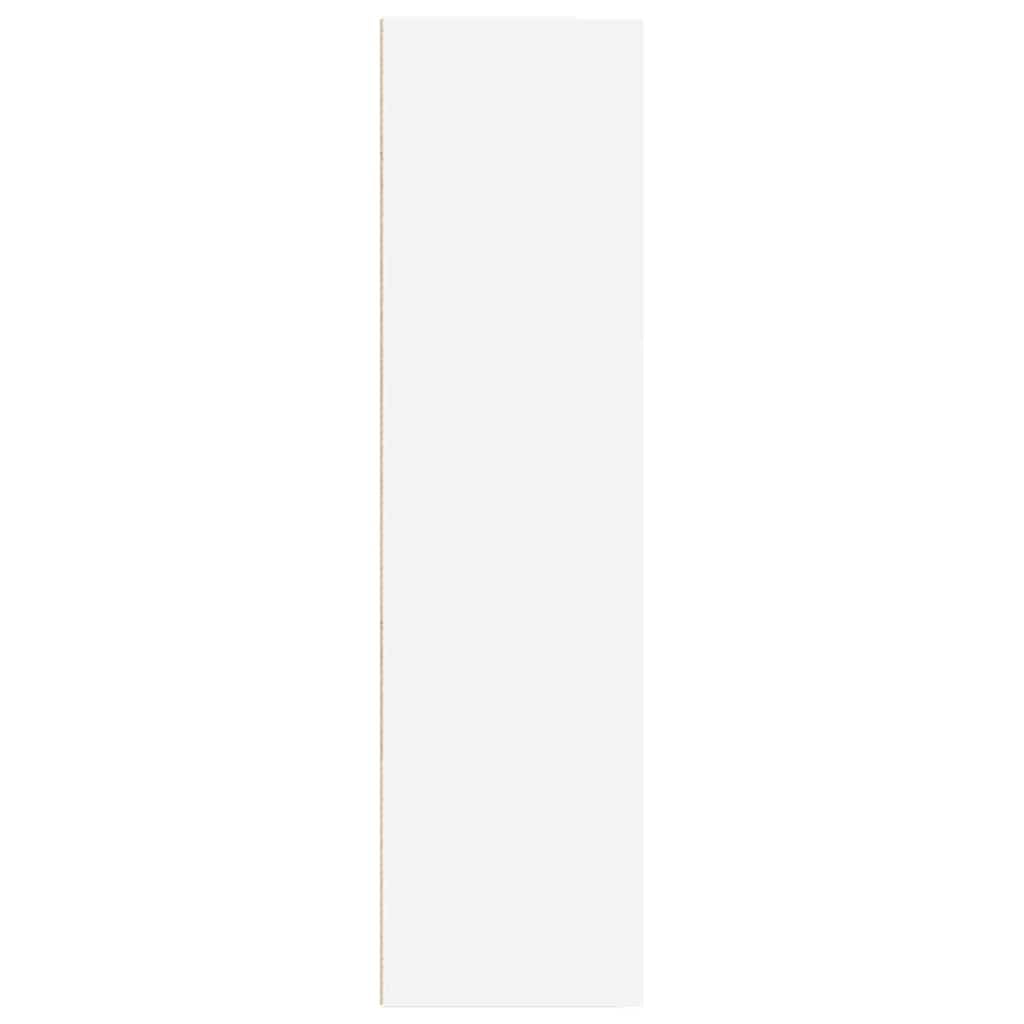 Biały regał na książki 40 x 30 x 114 cm, materiał drewnopochodny, przestronny regał stojący, uniwersalny regał ścienny, ścianka działowa, z otwartymi półkami, idealny do salonu, gabinetu