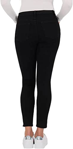 Kirkland Signature Women's High-Rise Skinny Jeans (8, Regular, Black)4
