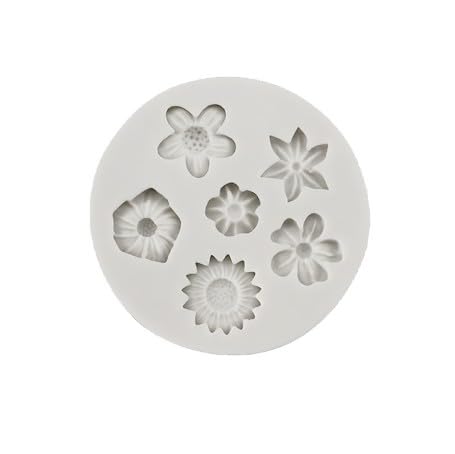 1Pc 3D Mini Daisy Flower Molds Silicone Resin Fondant Mold Flower Shape Pastry Baking Molds Cake Decorating Tools DIY Chocolate Candy Cake Decor Accessories,Candy Making Supplies,Candy Molds,Bakeware