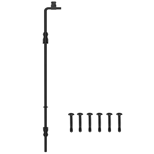 Image of Sdstone 36 Inch Heavy Duty Cane Bolt Gate Drop Rod,Gate Ground Latch Hardware for Wooden Fences,Metal Gates Doors Stopper for Gate Ground (Black Finish,1 Pack)