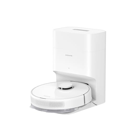 dreame D10 Plus Gen 2 Robot Aspirateur Laveur avec Vidange Automatique Poussière, Stocke jusqu'à 90 Jours de Poussière, Navigation LiDAR, Aspiration 6000Pa Tapis et Poils d'animaux, Batterie 285 Min