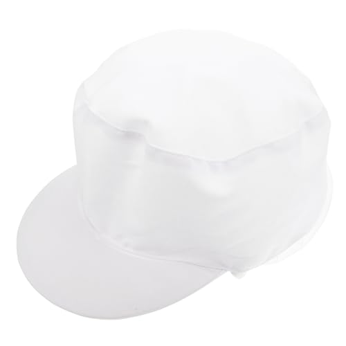 PartyKindom Chef Cap for Restaurant Lightweight and Breathable Cooking Hat Design for Comfort for Kitchen Work Bakery and Barbecue Use Food Grade Mesh Working White