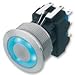 "Schurter 1241.6934.1124000 Switch, pushbtn; DPDT; 22mm dia.; MSM Vandal proof; Blue ring illumination"