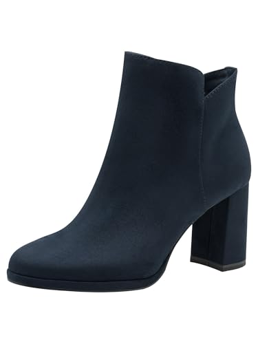 Tamaris Botín para mujer con tacón 1 25362 45, color azul marino, talla 39 EU, azul marino, 39 EU