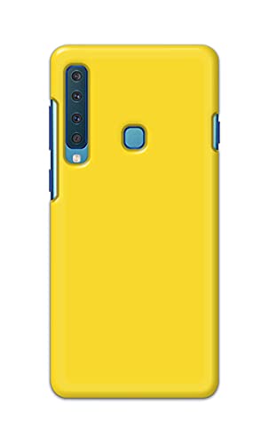 Image of Printed Hard Back Cover Case for Samsung Galaxy A9 2018 Back Cover (Plain Yellow) -1803