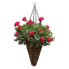 COIR GARDEN Coco Gardening Pots with Stand Conical Hanging Basket, 9 Inch -2 Pieces (Diameter -24 cm, Height -31 cm)
